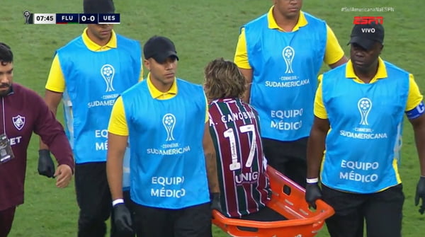 Jogador do Fluminense sofre fratura na face e passará por cirurgia