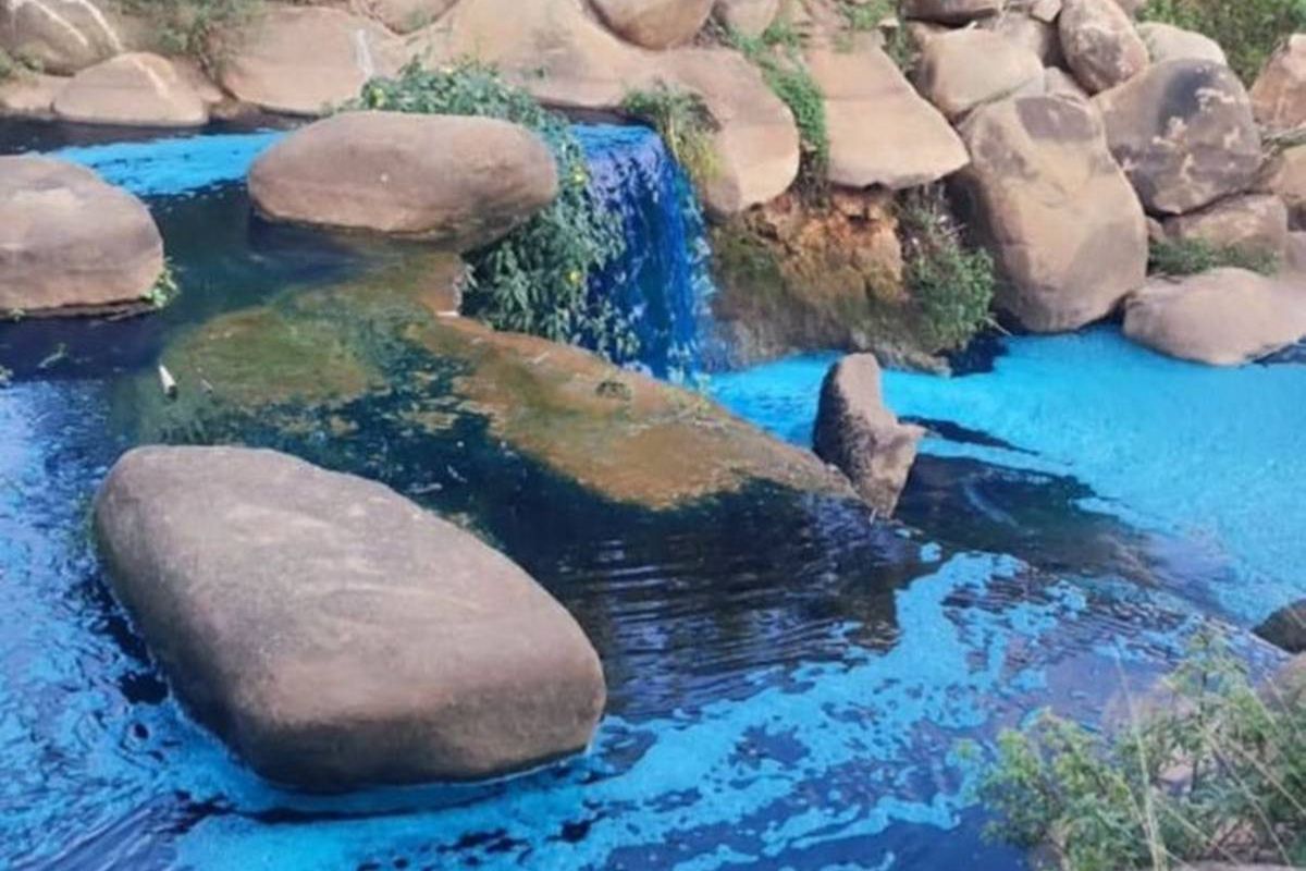 Cetesb inicia diluição em lago atingido por corante após acidente