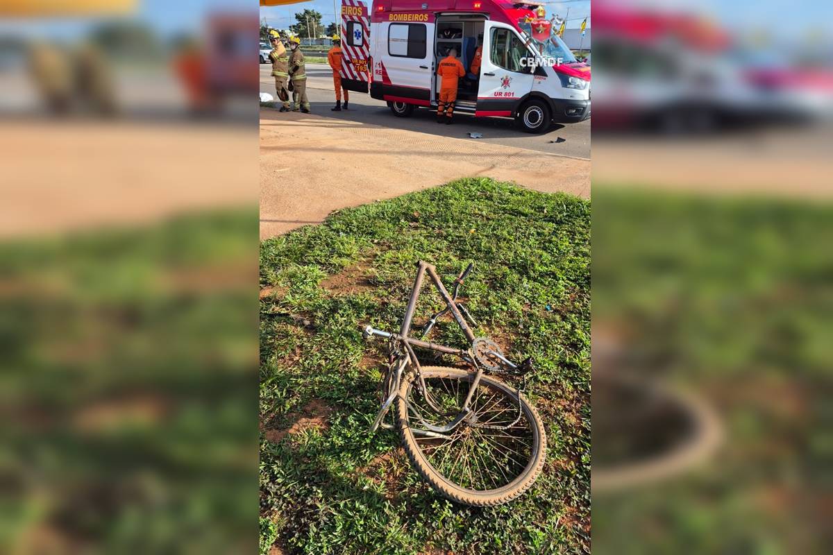 Ciclista morre atropelado na Via Estrutural neste sábado (3/5)