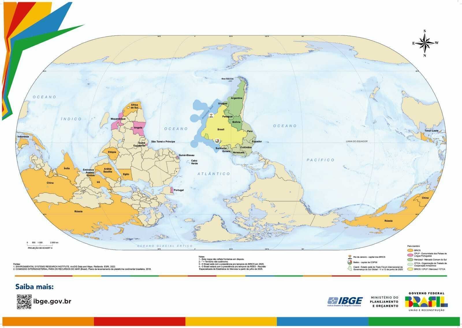 Mapa-múndi: conheça versões diferentes da tradicionalmente usada