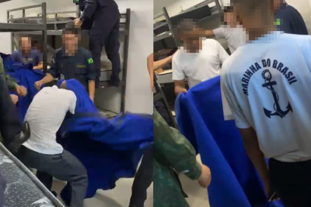 Manta, mordida na bunda ou cuspida no cu: veja os trotes na Marinha