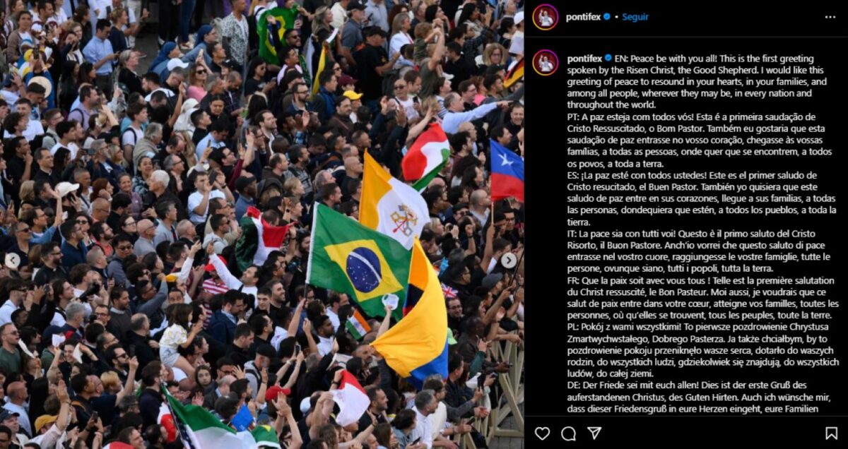 Leão XIV: detalhes de 1º post do papa entusiasma brasileiros. Entenda