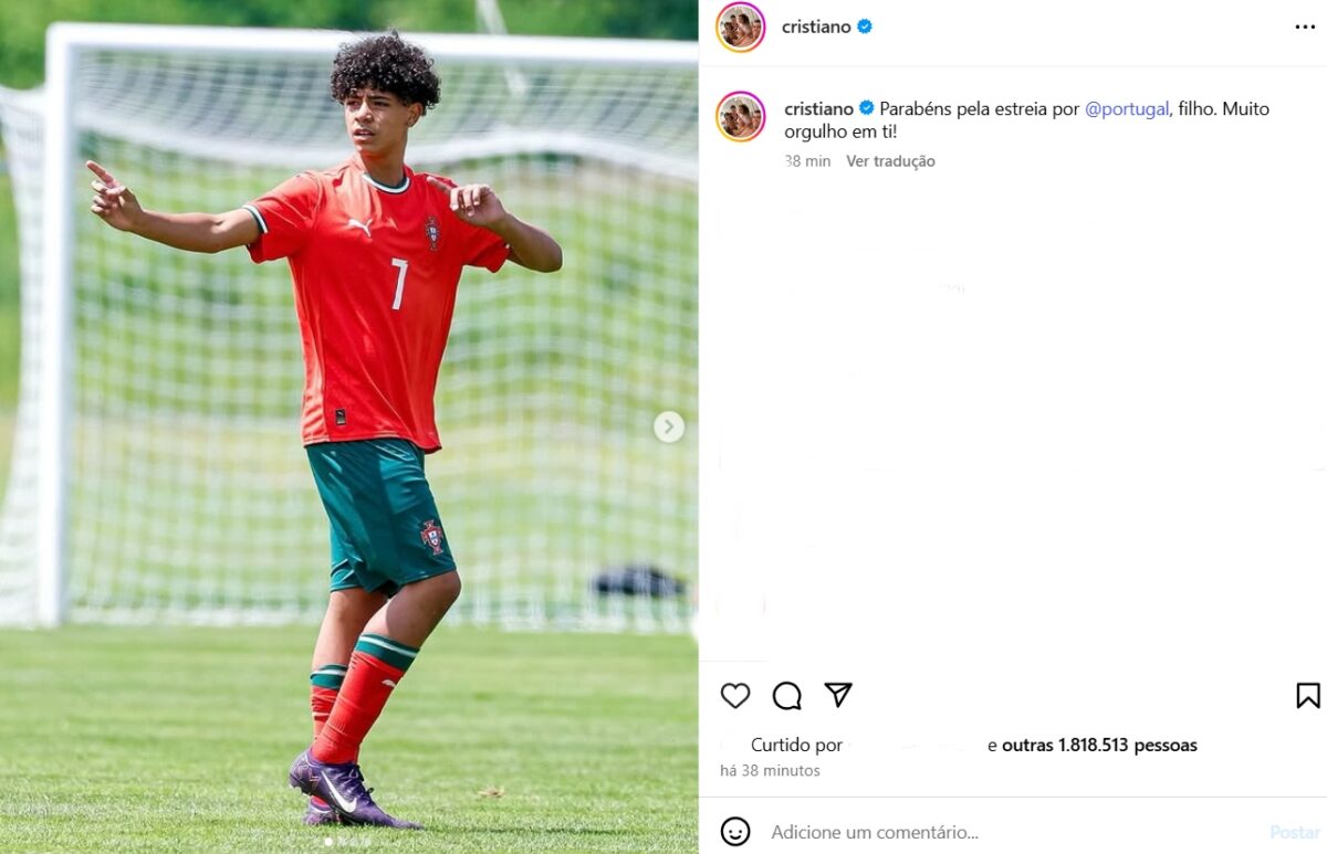 Estreia de Cristiano Ronaldo Jr. foi vista por olheiros de 10 clubes