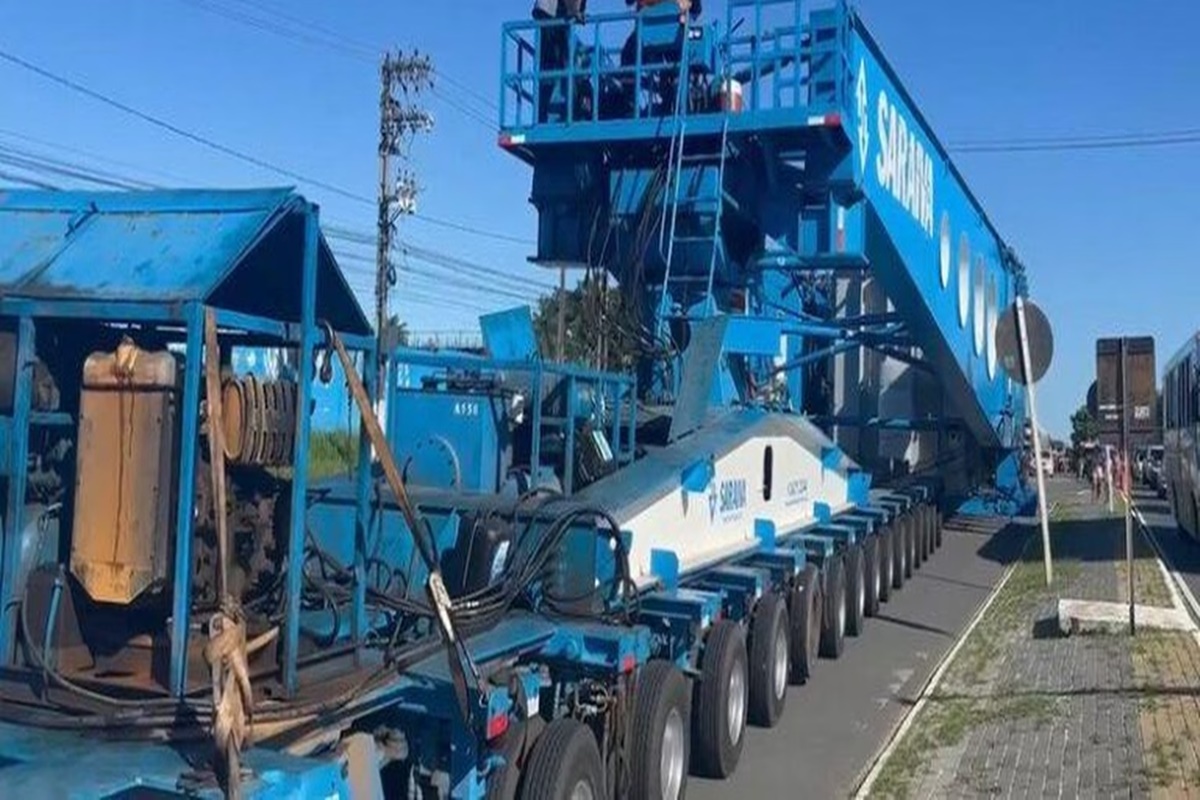 Transformador gigante de energia eólica terá escolta da PRF na Paraíba
