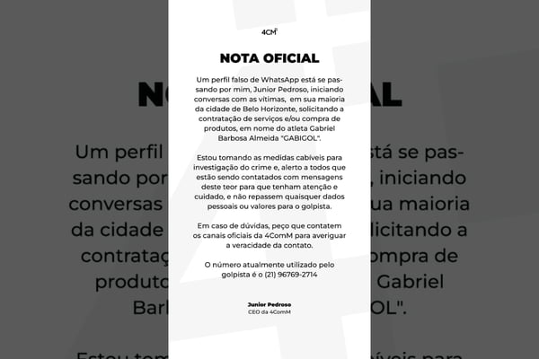 Gabigol, do Cruzeiro, é vítima de golpe no WhatsApp. Entenda