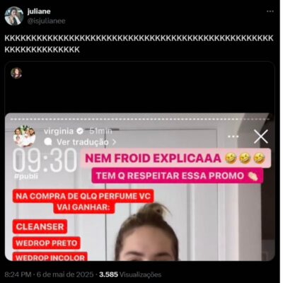 Namorada de Felipe Neto zomba de Virginia Fonseca