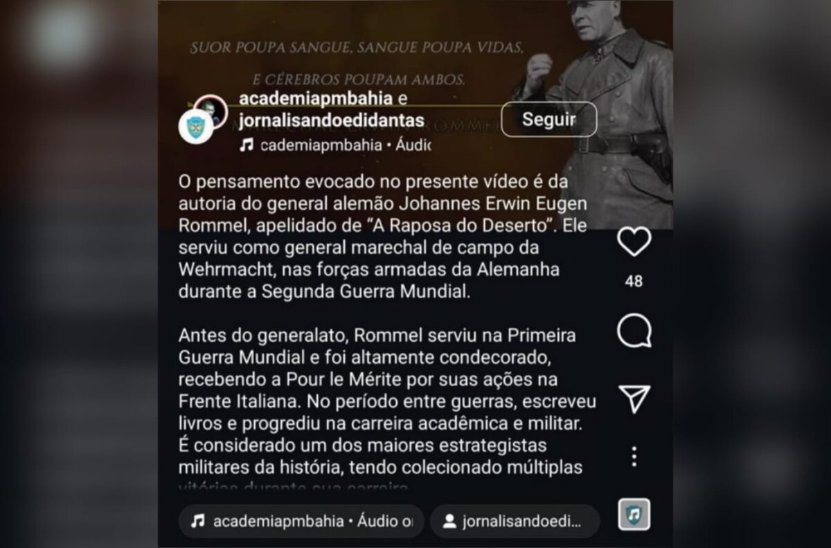 Após exaltar nazista, academia da PM tenta se redimir com Madre Teresa