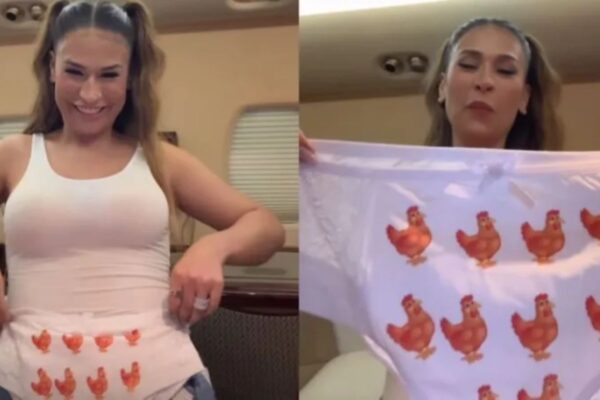 Simone Mendes ganha galinha durante show em Campina Grande