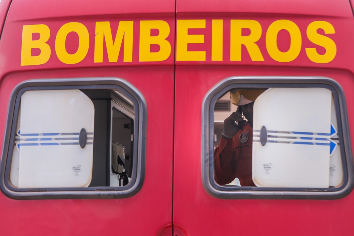 Bombeiros são mobilizados após carreta carregada de bois tombar no DF