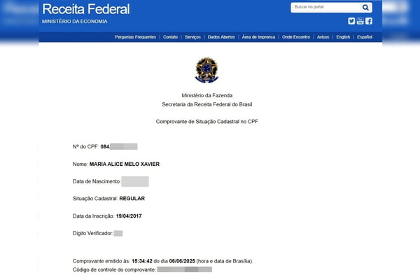 Nome sujo e problema em bancos: jovem com 2 CPFs enfrenta perrengues