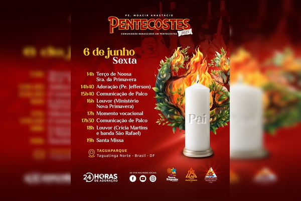 Vai celebrar Pentecostes em oração? Confira a programação do evento