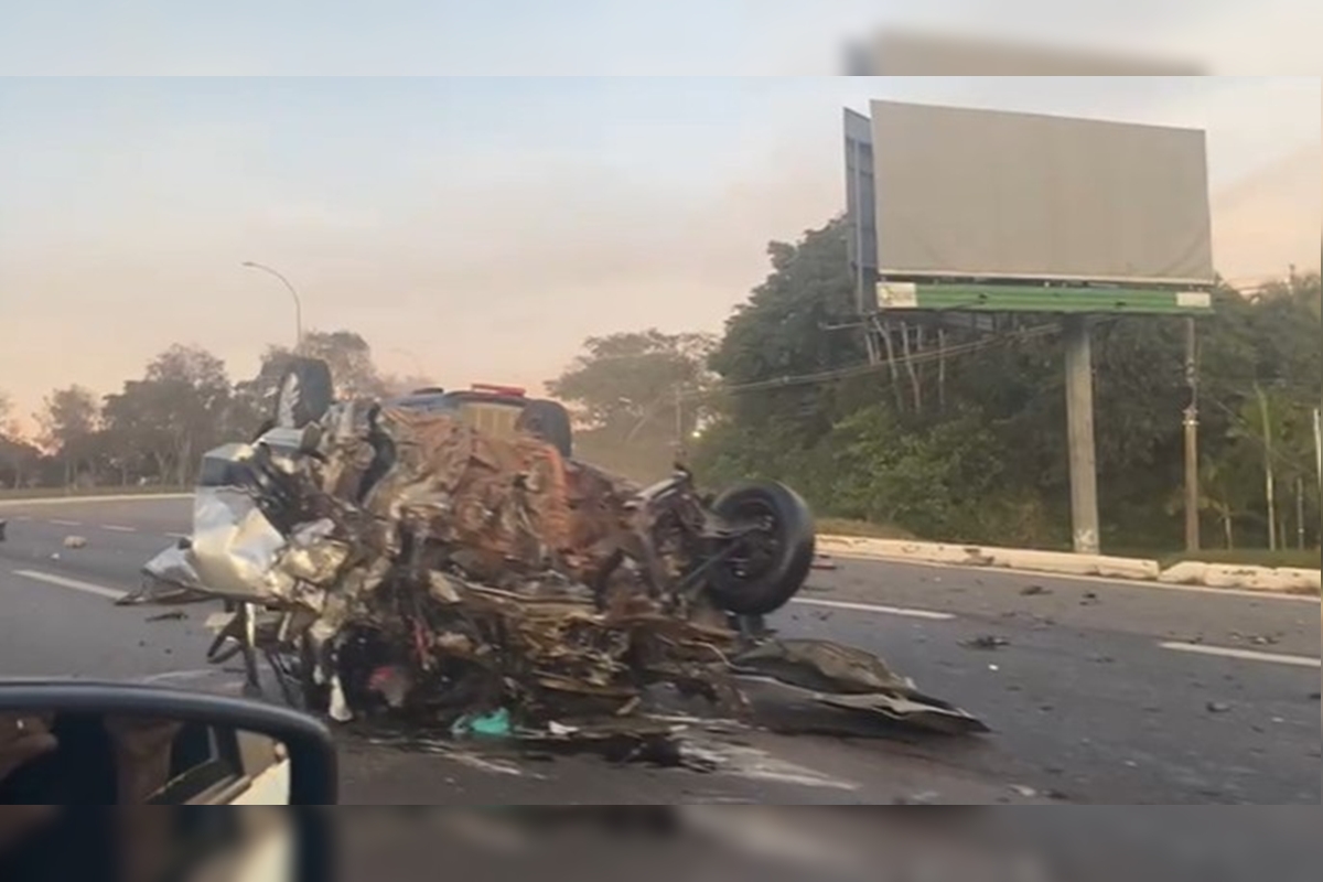 Vídeo mostra carros destruídos após grave acidente com morte na Epia