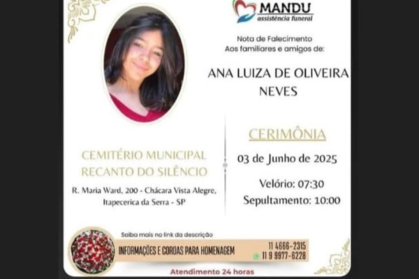 Adolescente confessa que enviou bolo envenenado que matou estudante