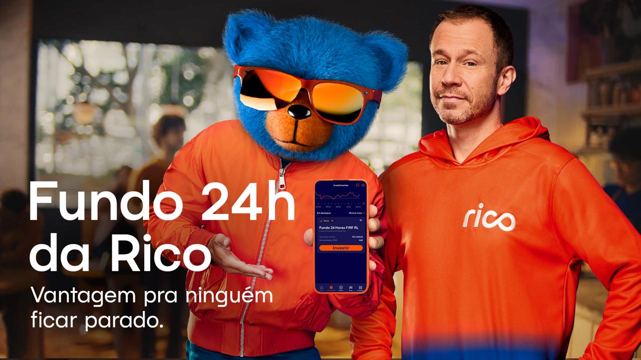 Tiago Leifert estreia como embaixador da Rico em campanha de Fundo com liquidez 24h