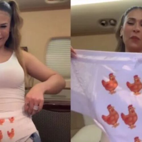 Simone Mendes ganha galinha durante show em Campina Grande