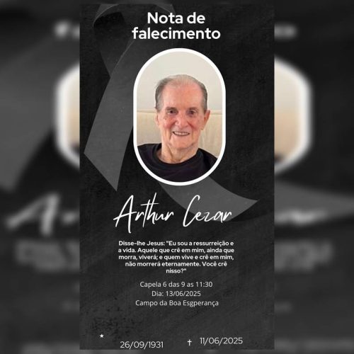 Morre, aos 93 anos, Arthur Cezar, procurador aposentado e 1º servidor do MPDFT